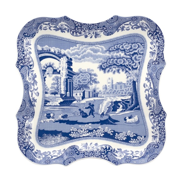 NEW~Spode Blue Italian Collection 7.5 Inch Porcelain Devonia Tray - Blue White. - Picture 1 of 2